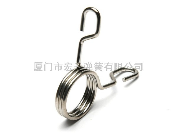 扭簧厂家订做不锈钢健身配件哑铃夹子卡扣卡簧奥杆杠铃弹簧加工